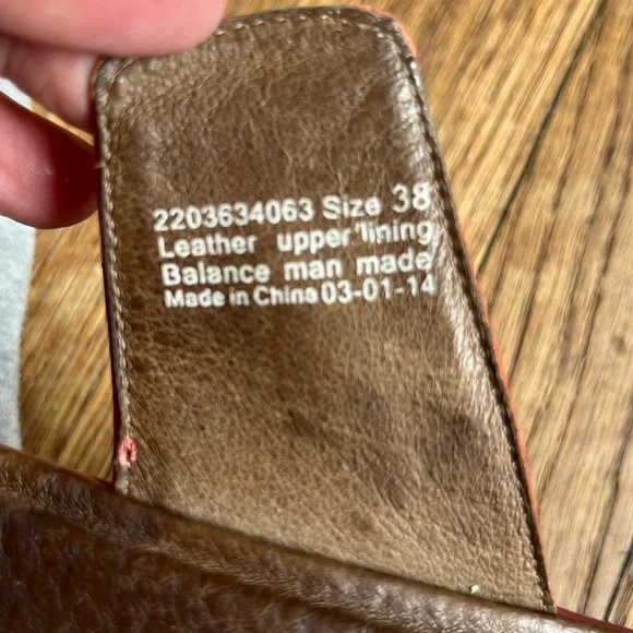 Dansko platform slide sandals orange leather swirl 38 fits US 7.5 & 8 - Picture 12 of 15